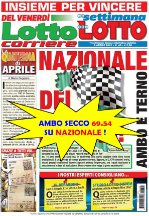 Vinto Ambo Secco sulla Ruota Nazionale 